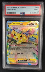 PSA 9 MINT Pikachu ex 057/191 Surging Sparks Pokemon Graded Card